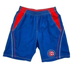 Chicago Cubs MLB Men's Blue Red Swim Shorts Lined Pockets Size XL